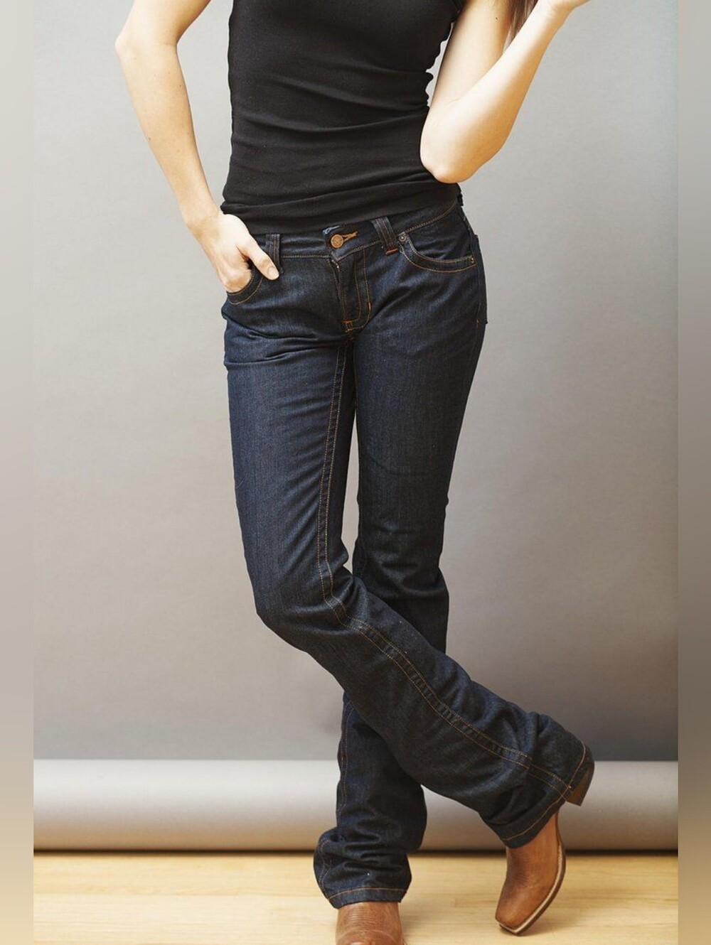 Kimes Ranch Francesca Women's 0/32 Dark Blue Bootcut Leg Western Cowboy Jeans